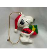 Peanuts Gang SNOOPY WITH WOODSTOCK IN GIFT 2 3/4&quot; PLASTIC PVC CHRISTMAS ... - £11.87 GBP