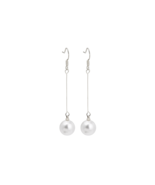 ATELIA Round White Pearl Ball Drop Dangle Fine Silver Earrings - $946.77 MXN