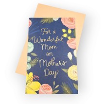 American Greetings Mother&#39;s Day Card For Mom Navy Blue Floral Today And ... - $3.46