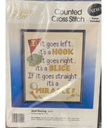 1993 Golden Bee Counted Cross Stitch Golf Saying w/Frame Included *NEW* w1 - $266.32 MXN