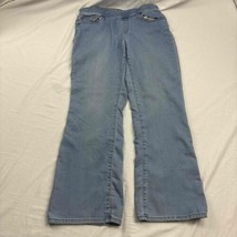 Denim &amp; Company Womens Blue Light Wash Denim Mid Rise Wide Leg Jeans 16 - $14.85