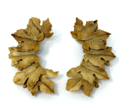 Vintage Celluloid Leaf Design Clip-On Earrings - €41,10 EUR