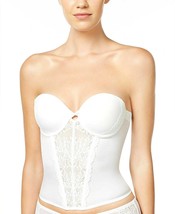 Maidenform Super Sexy Strapless Floral Lace Push-Up Bustier White SIZE 34D 38D - £14.22 GBP