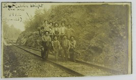 1912 Railroad Workers Photograph Picture, John Calvin Wright &quot;The Boss&quot; 7 x 4 - $32.71