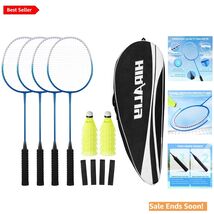 Durable Family Badminton Set for Outdoor Fun with 4 Rackets and Accessories - $81.13