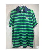 Under Armour Mens Loose Striped Polo Shirt Green Navy US Open 2016 Oakmo... - $24.95
