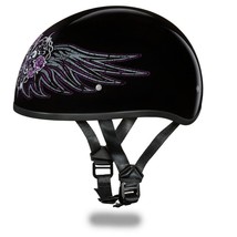 Daytona Helmets Skull Cap W/ Barbed Wire Heart Dot Motorcycle Helmet D6-BWH - £72.15 GBP
