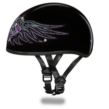 Daytona Helmets Skull Cap W/ Barbed Wire Heart Dot Motorcycle Helmet D6-BWH - £71.99 GBP