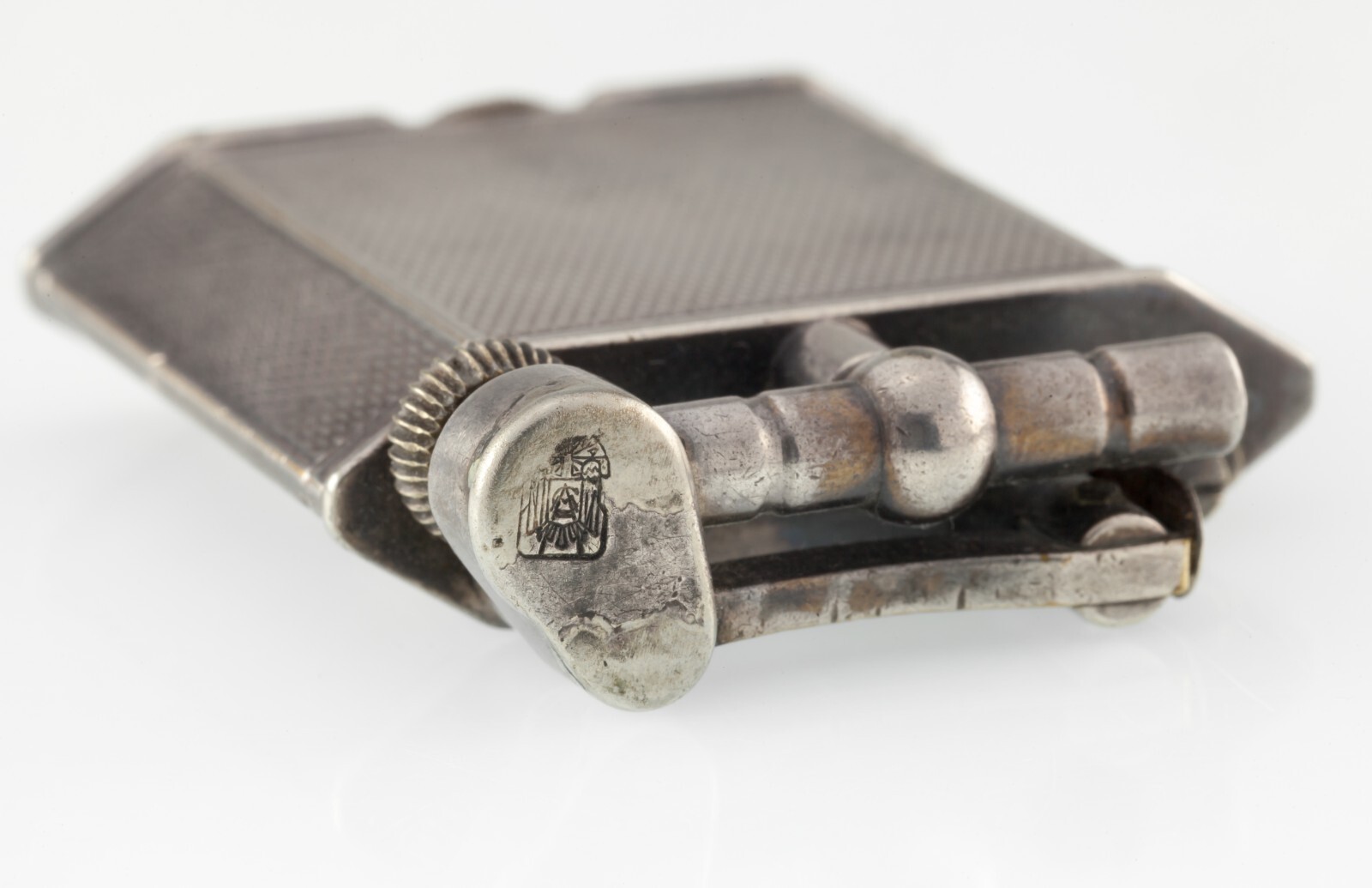 Dunhill Silver Plated Lighter With Diamond Pattern 143752 Item image 5