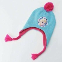 Girls Hat &amp; Gloves Winter Set Disney Frozen Elsa Blue Pink 2 Pc $30 NWT- OS - £11.68 GBP
