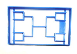 Sports Basketball Game Tournament Playoff Bracket Cookie Cutter USA PR2419 - $3.99