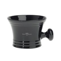 Edwin Jagger Black Porcelain Shaving Soap Bowl With Handle  - $95.00