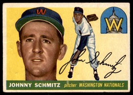 1955 Topps #159 Johnny Schmitz Low Grade - £7.77 GBP