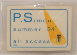 Paul Simon - Vintage Original Concert Tour Laminate Backstage Pass *Last One* - £11.74 GBP
