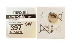 Maxell Watch Battery Button Cell SR726SW 397 (Pack of 5 Batteries) - £11.10 GBP