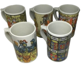Argentina Beer Coffee Mugs Kings Queens Royalty Chopp Graphic Vtg Ancers Lot 5 - £113.18 GBP