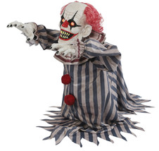 Mario Chiodo 18&quot; Jumping Clown Animated Prop W/Creepy Laugh Halloween Decoration - £230.40 GBP