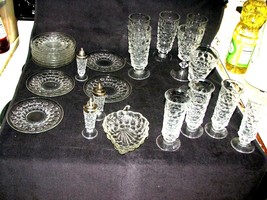 Vintage, Clear Glasses, Dishes, Bowl, Westmoreland, Hobnail,Thousand Eye... - $30.54