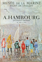 A.Hambourg - Original Exposición Póster – Museo de La Marino-Cartel-1977 - $141.93