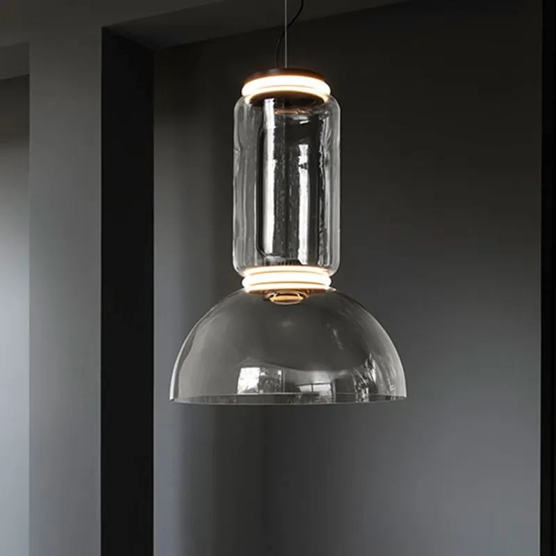 Nordic Glass Shade Led Pendant Lamps Black Minimalist Decor for Living T... - $192.11+