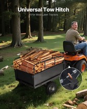 VEVOR Steel Dump Cart 17 Cu. Ft 600LB for ATV/UTV Trailer Tow Behind Hea... - $533.60 CAD