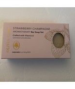 New Olivia Care Boxed Bar Soap 3 x 5oz Strawberry Champagne Aromatherapy... - $23.75