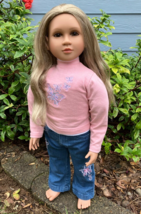 My Twinn Blonde Lenora 23&quot; Doll With Brown Eyes in Genuine Pink Butterfl... - $117.81