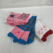 Amity Hosiery 3 pairs sock CAT LOVERS Cotton Polyester Spandex Pink Red Blue - £4.14 GBP