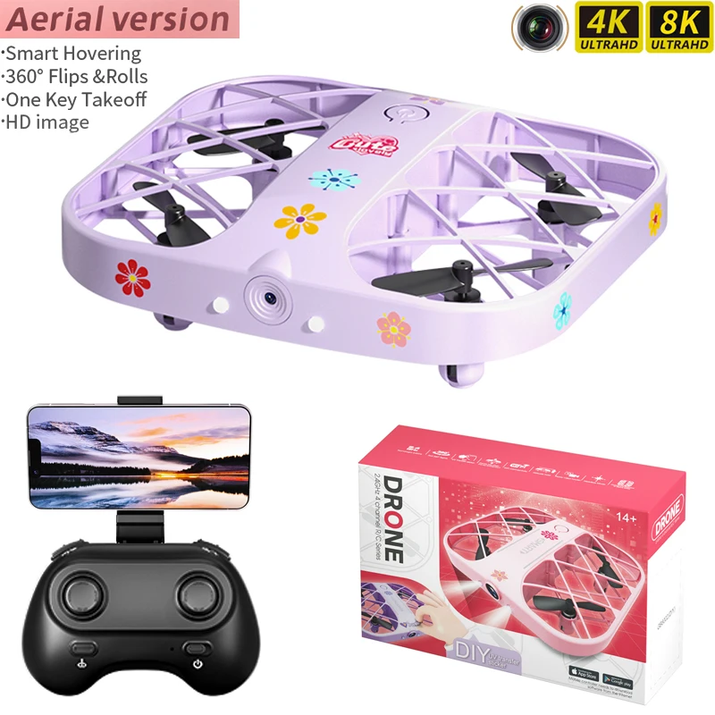 JJRC H107 Mini Drone With 8K 4K Camera Real-Time Transmission Pocket UFO Small - £32.81 GBP+
