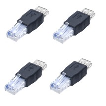 4 X Usb Female To Ethernet Rj45 Cat5 Booster Router Wireless Network Ada... - £14.08 GBP