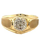 1/10ct Men’s Champagne Diamond 10k Yellow Gold Ring 4.2g Size 12 - €621,66 EUR