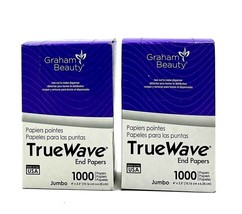 Graham Beauty True Wave End Papers Jumbo 1000ct 4&quot;X2.5&quot;-2 Pack - £12.57 GBP