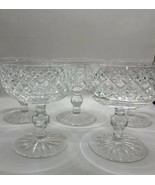 Vtg Waterford Crystal Boyne Pattern 5 Champagne Coupes / Sherbet Dish Ex... - £156.93 GBP