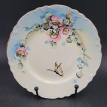 Rare Vintage WS George Radisson 101B Blue Pink Floral White Butterfly Plate 7&quot; - £15.79 GBP