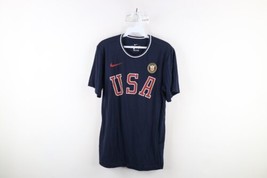 Nike Mens Size Small Spell Out USA Olympics Short Sleeve T-Shirt Navy Blue - £27.65 GBP