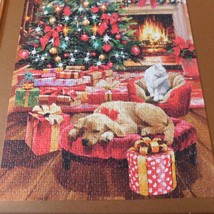 Christmas by the Fire Jigsaw Puzzle 1000 Piece Portrait Clementoni Complete - $11.65