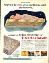 1952 Firestone Foamex Form Fitted Mattress Vintage Original Magazine Print Ad d2 - £17.71 GBP