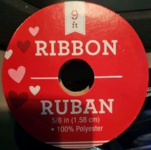 New! Ribbon XO❤ Love Kisses Hearts 5/8” x 9 FT  Wreath Crafts Baskets He... - $37.71 MXN