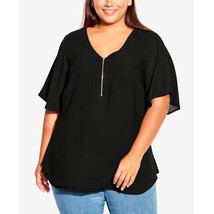 TOP MELINA FLUTTER - Black - 16 - $18.70