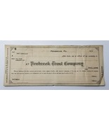 Vintage Penbrook Trust Co Pennsylvania Blank Check  Bank Draft - £13.17 GBP