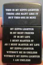 Rare Military Zippo Rifleman&#39;s Creed &quot;This Is My Lighter&quot; 2001 - £58.97 GBP