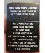 RARE MILITARY ZIPPO RIFLEMAN&#39;S CREED &quot;THIS IS MY LIGHTER&quot; 2001 - £58.73 GBP