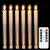 Flicke Flameless Taper Candles With Remote And Timer, Battery Operated - £34.00 GBP