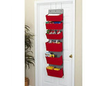 Household Essentials Over The Door Closet Organizer, Red and Gray - $19.99