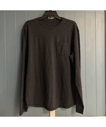 Lululemon Mens Long Sleeve Shirt with Front Pocket Charcoal Gray size La... - $680.22 MXN