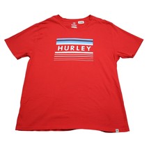 Hurley Shirt Mens L Red Casual Graphic Short Sleeve Tee Skate Surf - $18.69