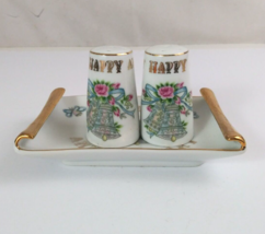 Vintage Lefton China Hand Painted Happy Anniversary Salt & Pepper Shaker... - $15.83 Vintage Lefton China Hand Painted Happy Anniversary Salt & Pepper Shaker... - $15.83