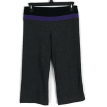 Lululemon Womens Activewear Yoga Size 6 Gray Purple Crop Legging Inside ... - £27.28 GBP