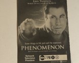 Phenomenon Print Ad Vintage John Travolta TPA2 - $5.93