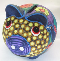 Clay Pig Piggy Bank Piglet Figurine Decorative Folk Art Great Gift Idea p4 - $15.83
